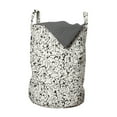 thumbnail image 1 of Abstract Laundry Bag, Jumbling Messy Lines with and Grunge Look Distortion Noise Pattern, Hamper Basket with Handles Drawstring Closure for Laundromats, 13" x 19", Black and Cream, by Ambesonne, 1 of 4