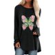 thumbnail image 1 of Pntutb Camiseta de manga larga con cuello redondo y estampado de insectos de animales de talla grande para mujer Pntutb Pntutb-4564, 1 of 3