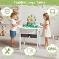 thumbnail image 5 of Gitawusa Wooden Kids Activity Station, Double-Sided Round Play Table with 2 Canvas Storage Drawers, Toy Furniture for Ages 3-8 Bedroom Nursery, 5 of 8