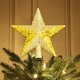 thumbnail image 1 of Glittering Christmas Tree Topper Star Ornament with Sequins and Glitter, Festive Holiday Decor for Home, Party, and Seasonal Celebrations, Elegant Shiny Star Tree Top Decoration, 1 of 6