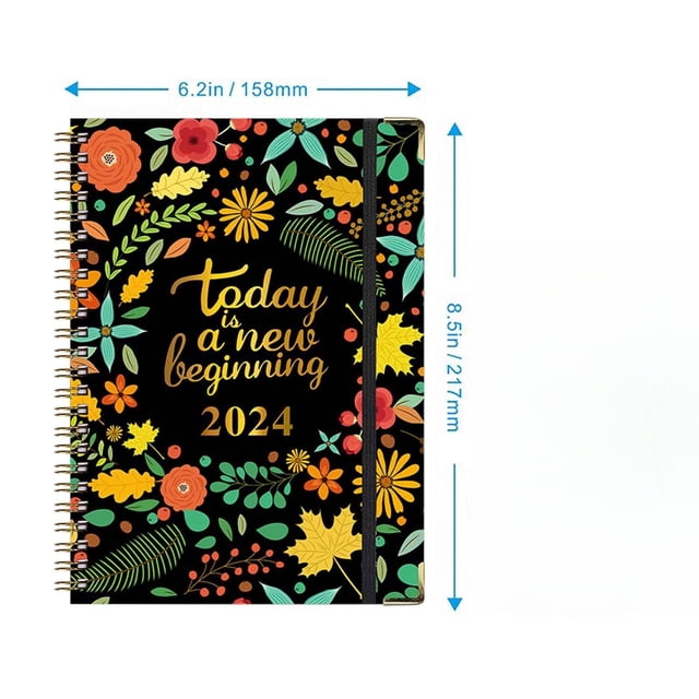 Planner 2024 A5 Coil Notebook 2024 Weekly Schedule Notebook Daily Schedule Notebook Portable Notebook,2024 Planner Weekly Monthly, Thick Stock + Double Wire Bin on Clearance