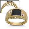 10kt Onyx and Diamond "Dad" Ring