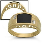 10kt Onyx and Diamond "Dad" Ring