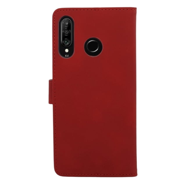 Funda Cartera Suave Para Huawei P30 Lite Cely Vesmir Rojo Más 2 Micas