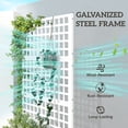 thumbnail image 4 of Outsunny Galvanized Planter Box with Trellis, 43" x 16" x 70", White, 4 of 9