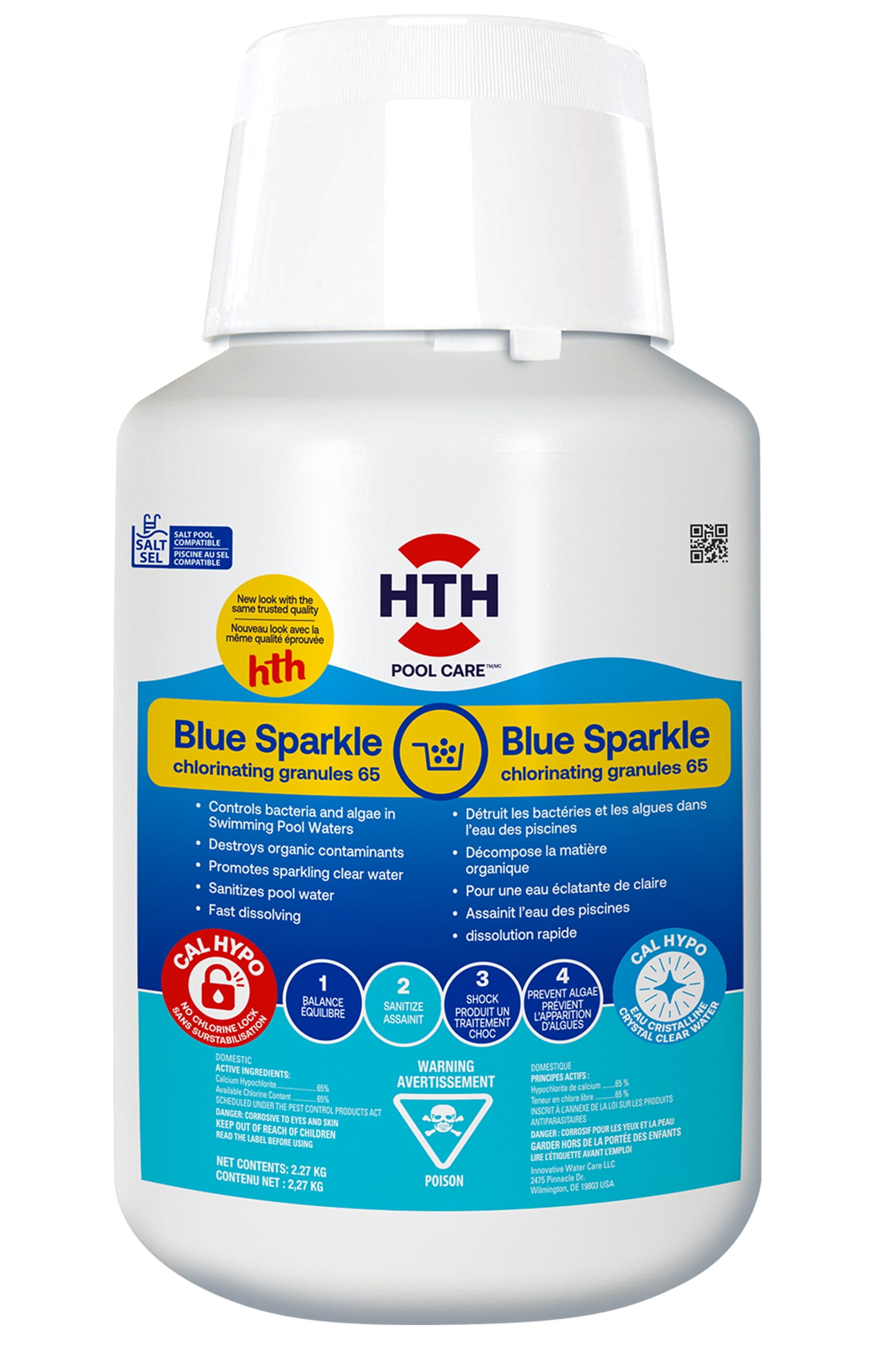hth® Blue Sparkle Chlorinating Granules 65, 2.27kg