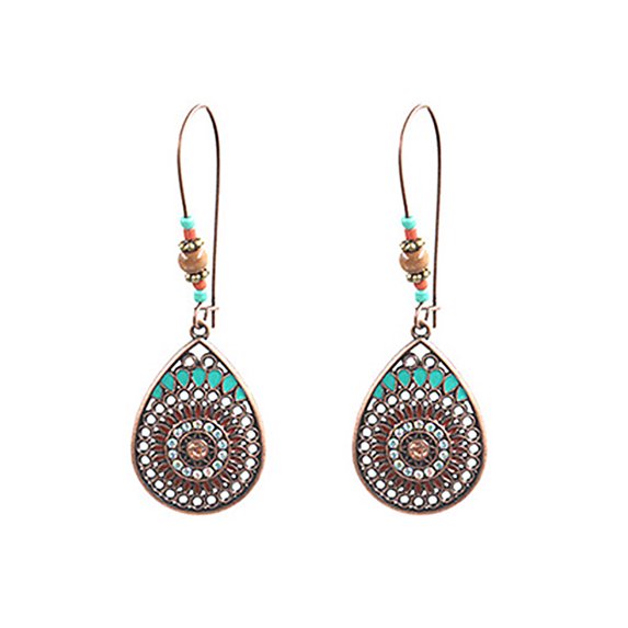 Ayyufe Earring Bohemian Vintage Ear Ring Dangle Eardrop for Dressing Room
