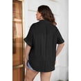 thumbnail image 6 of Zeagoo Short Sleeve Button Down Shirts for Women V Neck Casual Lightweight Dressy Blouse Tops, 6 of 6