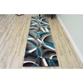 thumbnail image 6 of Planet Rugs Abstract Art Rug 5'3''x7'6'' Turquoise Blue, 6 of 12