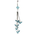 thumbnail image 2 of Crystal Tassels Butterflies Belly Button Rings Body Piercing Jewelry Navel, 2 of 9
