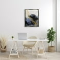 thumbnail image 2 of Stupell Industries Modern Coastal Abstract Organic Lines Blue Gold Luster Gray Framed Floating Canvas Wall Art, 24x30, by Irena Orlov, 2 of 5