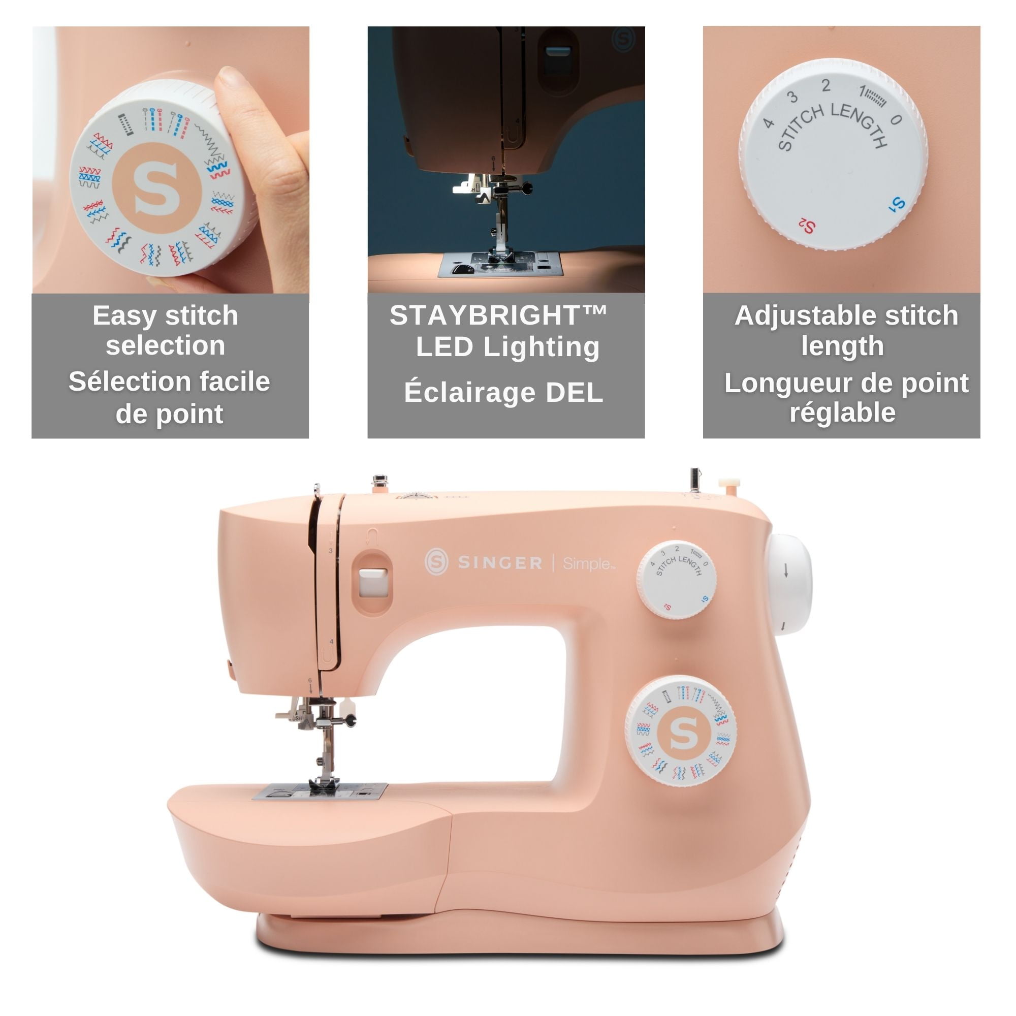 SINGER® Simple™ 3337 Blush Sewing Machine