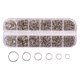 thumbnail image 1 of 1 caja de conectores de anillas cerradas, bucles simples, fornituras para joyería, colgantes y reparación Plata, 1 of 6