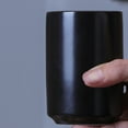thumbnail image 3 of Elegant Finish Non-slip Base Multi-purpose Cup For Holding Toothbrushes Toothpaste Brushes Party Drinks, Durable Ceramic Matte Black Design Dishwasher Safe, 3 of 5