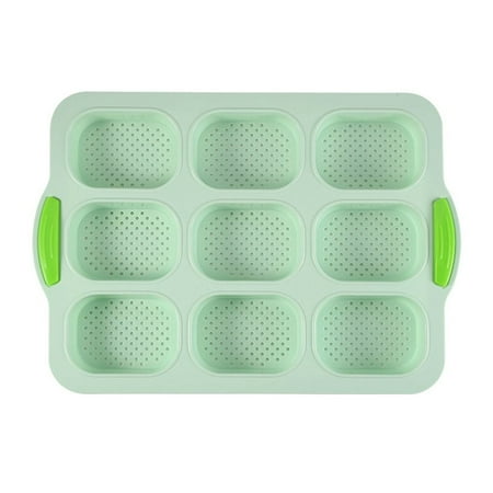 

Baguette Mold French Bread Cake Silicone Pan Baking Pans Handmade Cookie Bread Loaf Thin Cake Mold Kitchen Tools LIGHT GREEN