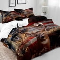 thumbnail image 3 of LUVIVIHOME 3PCS Deer Duvet Cover Queen Bedding Set, Patriotic American Flag Elk Moose Woodland Animal Country Rustic Farmhouse Cabin Lodge Quilt Comforter Cover, Hunting Gifts for Men, 2 Pillow Shams, 3 of 7