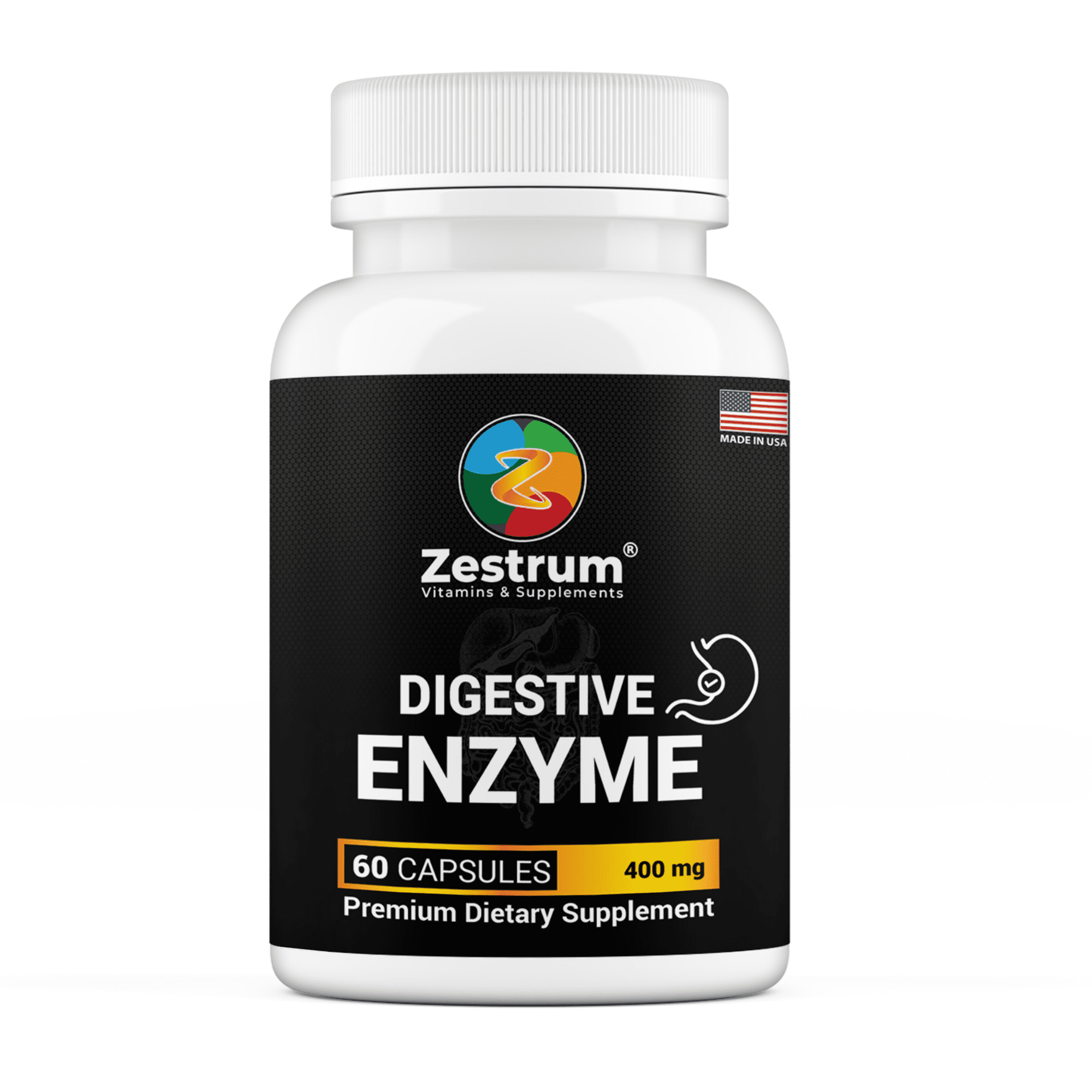 ZESTRUM Digestive Enzymes 400mg Ultra Digestive Food Enzymes for Gas