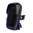 thumbnail image 4 of Soporte para teléfono de bicicleta compatible con dispositivos de 4,5 a 6,4 pulgadas, bolsa para manillar con rotación de 360 degree azul y negro, 4 of 8