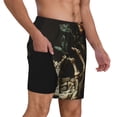 thumbnail image 3 of Picia Skeleton Hand Rose Butterfly pattern Mens Swim Trunks with Compression Liner Stretch Beach Shorts Quick Dry with Zipper Pockets No-Chafing Board Shorts-Small, 3 of 9