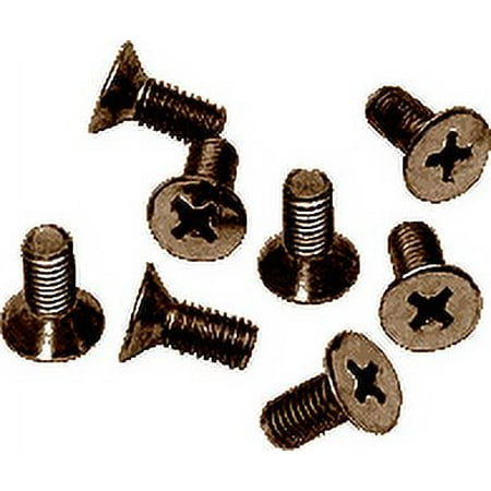 

CRL P612BBRZ Brushed Bronze 6 x 12 mm Cover Plate Flat Head Phillips Screws - pack of 8