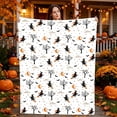 thumbnail image 5 of Halloween Fleece Blanket 40x50in Soft Throw for Couch Bed, Warm Plush Flannel Cover with Halloween Print, Lightweight Washable Home Decor Gift by OVFUIZ, 5 of 6