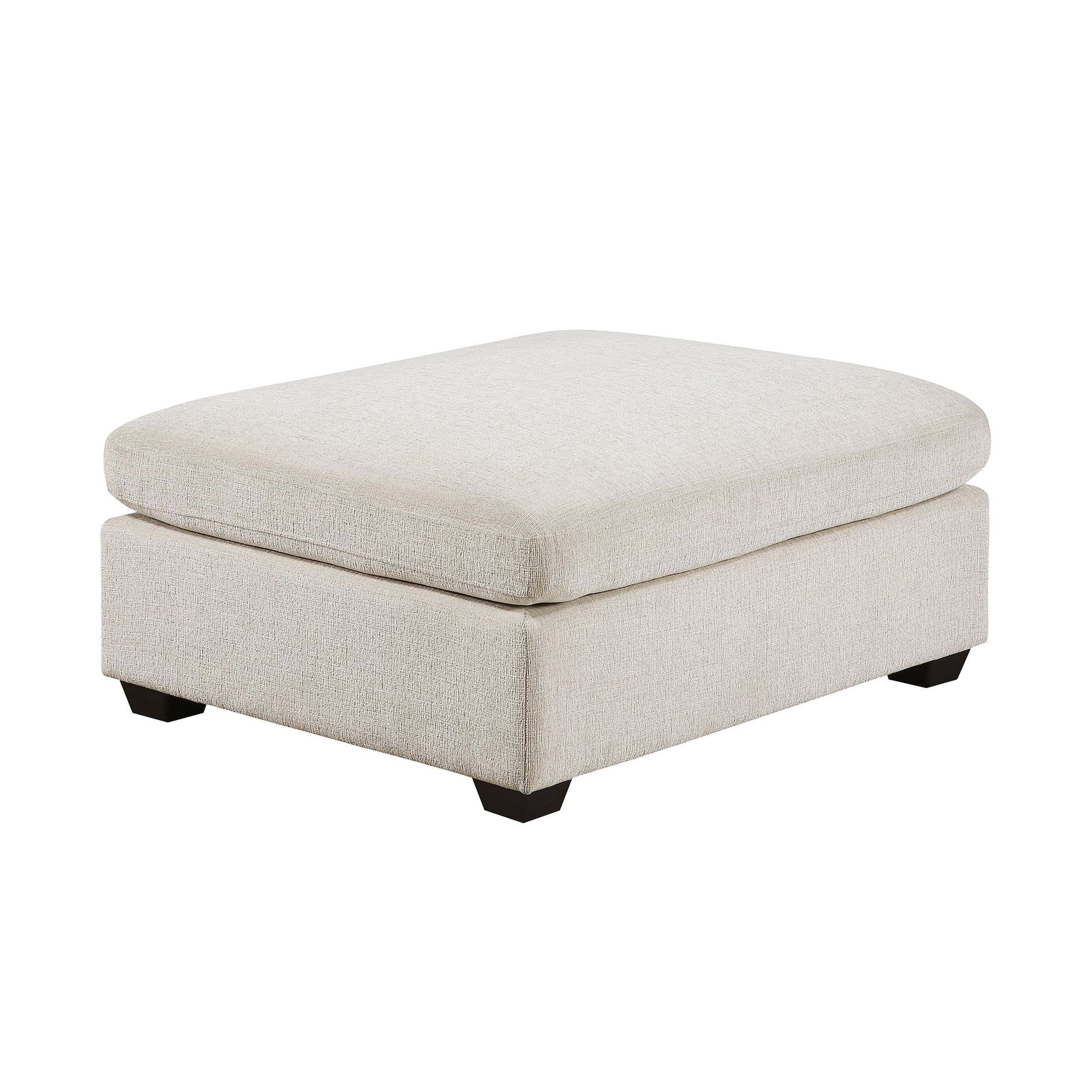 OakvillePark Crestiva Chenille Ottoman, Beige