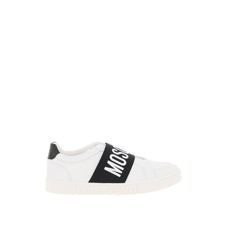 

Moschino Leather Sneakers With Logo Band