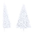 thumbnail image 2 of Charmma Artificial Half Christmas Tree with Stand White 59" PVC, 2 of 8