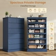 thumbnail image 2 of Blue Dresser with 7 Drawers for Bedroom Tall 7 Drawers Dresser & Chests of Drawers with Storage Space, Large Wood Storage Cabinets Closet Organizer for Living Room Hallway, 2 of 8