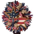 thumbnail image 6 of HaCpiu Patriotic Star Stripes Door Wreath, 16" Red White Blue Burlap Independence Day Wreath Decor, Home Decor for 4th of July, Memorial Day, Front Porch & Patriotic Party, 6 of 6