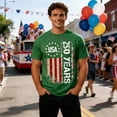 thumbnail image 2 of SONXAHE Men's Patriotic Graphic T Shirt Vintage Distressed Print Casual Everyday Short Sleeve Tee, 2 of 4