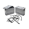 thumbnail image 1 of Aluminum Panniers with Pannier Racks Large Silver Compatible With Honda Africa Twin Adventure Sports ES DCT CRF1100 2020-2022, 1 of 1