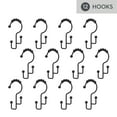 thumbnail image 3 of Better Homes & Gardens Matte Black Easy Glide Double Shower Hooks, Rustproof, 12 Count, 3 of 9