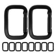 thumbnail image 1 of 10pcs Heavy Duty Black Carabiner Clip Metal Keychain Buckle For Climbing Hiking Camping Secure Clips For Gear And Accessories, 1 of 9