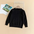 thumbnail image 2 of CAICJ98 Girls Crewneck Knit Pullover Sweaters Long Sleeve Oversized Knit Sweaters for Toddler Girls Cute Jumper Tops Fall Winter Clothes Black,11-13 Years, 2 of 4