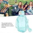 thumbnail image 4 of 750ml 25oz Large Capacity Motivational Water Bottle Portable Sports Water Kettle with Time Marker Shoulder Strap Green, 4 of 5