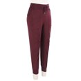 thumbnail image 4 of Ficarrico Pantalones básicos para correr de poliéster, sueltos, informales, con pies combinados, para correr, fitness, color rojo vino L, 4 of 8