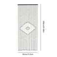 thumbnail image 4 of Retro Wooden Door Curtain, Natural Bamboo Beaded String Hanging Doorway Divider 35*82"  Brown Sheer Curtain for Door Window, 4 of 10