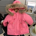 thumbnail image 2 of Hrsba Boys Girls Winter Outerwear Coats,Casual Jacket for Kids,Girls Winter Coat Plus Velvet Coat KidsGirl Thickened Parka Children's Coat,Hot Pink,100, 2 of 5