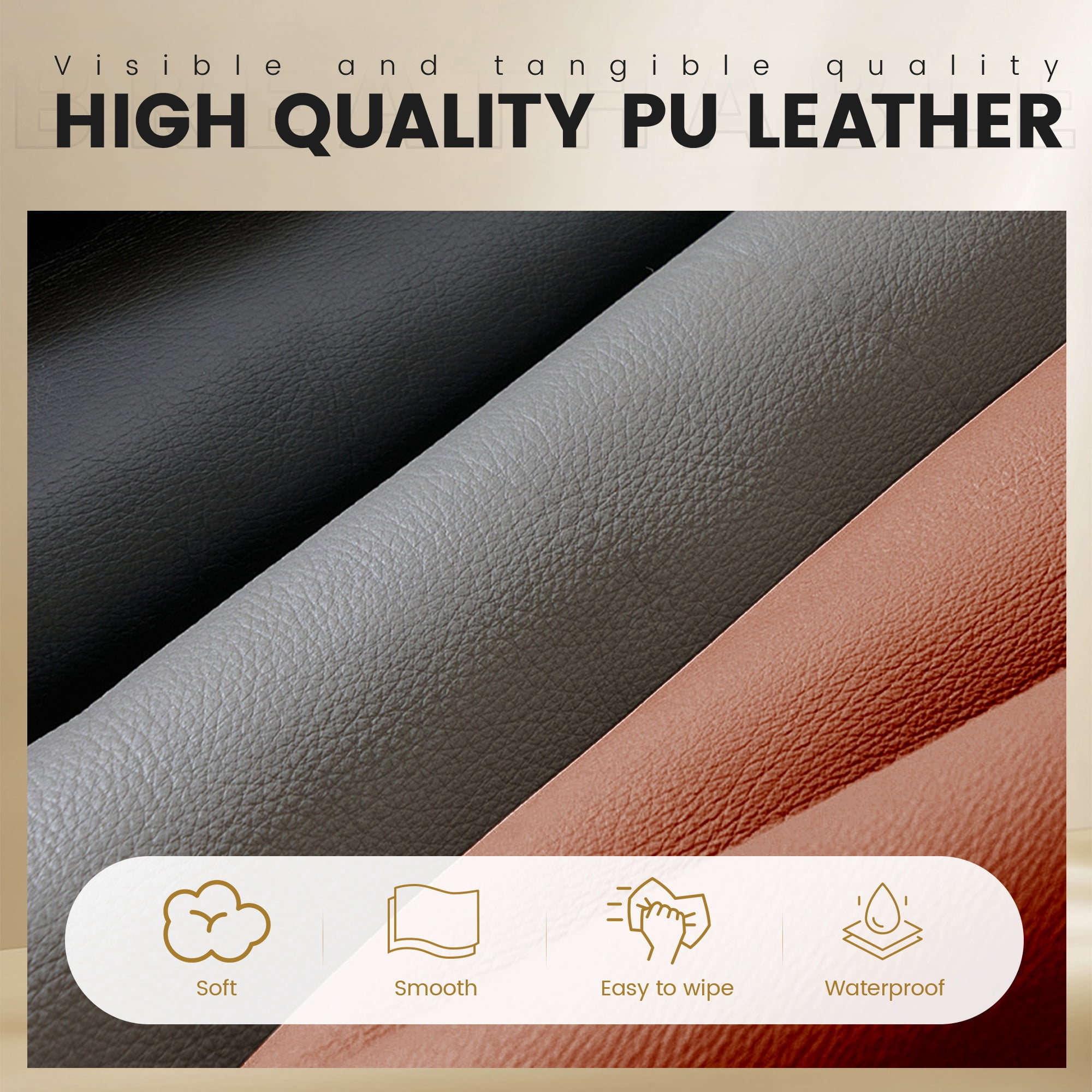 COOLHUT Large Executive PU Leather Office Chair with Adjustable Armrests and Footrest, High Back and Lumbar Support, Ideal for Big and Tall Users, Perfect for Home Office or Computer Desk Use, Brown