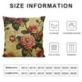 thumbnail image 5 of YINGXI  Rose Throw Pillow Cushion Cover, Old Fashioned Victorian Style Rose Pattern with Dramatic Color Boho Art Design, Decorative Square Accent Pillow Case, Mustard Pink 22x22in, 5 of 5