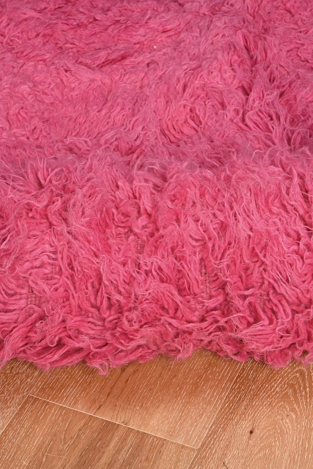 Tapis d'appoint Nouveau Flokati 1400 gr de 3' 6" x 5' 6", Fuchsia