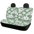thumbnail image 5 of POLERO White Hibiscus Tropical Floral Print Car Rear Seat Protectors with SUV Sedan, Durable Non-Slip Car Back Seat Covers(2 Piece), 5 of 7