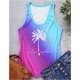 thumbnail image 4 of Gibobby Chaleco estampado de verano casual y de moda para mujer(Morado,CH), 4 of 5