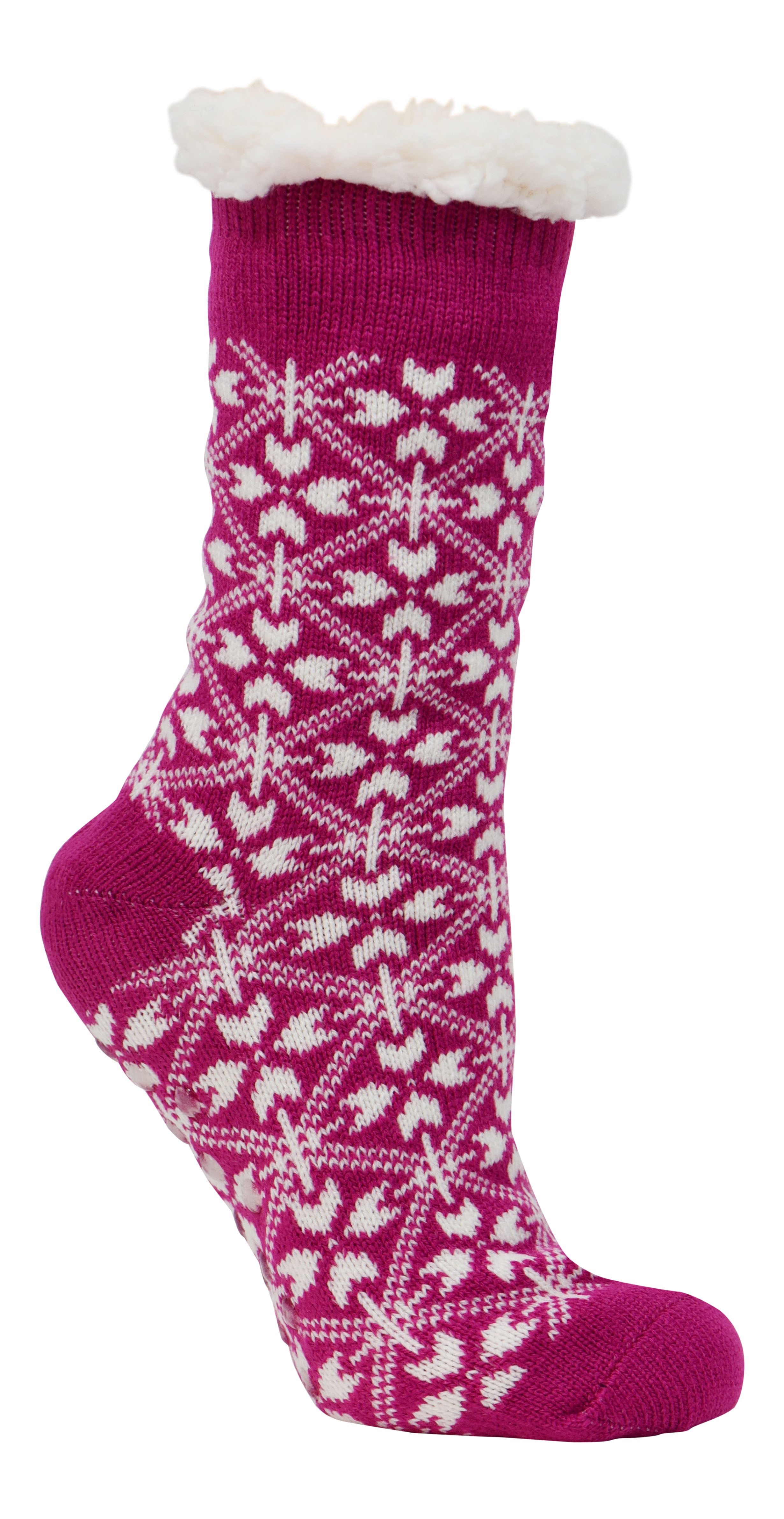 Women Socks Mid-Calf Lavender Fabric With Floral Pattern Winter Warmth Vintage For Gift