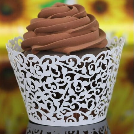 Laser Cut Cupcake Holders - 100pc New! Little Vine Lace Laser Cut Cupcake Wrapper Liner Baking Cup Muffin