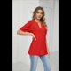 thumbnail image 4 of Camisas de Corta Abullonadas de Verano Rojas XL, 4 of 8