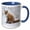 Blue/White, variant on 3drose, Red Fox Sitting in Snow, 15oz Two-tone Red Mug