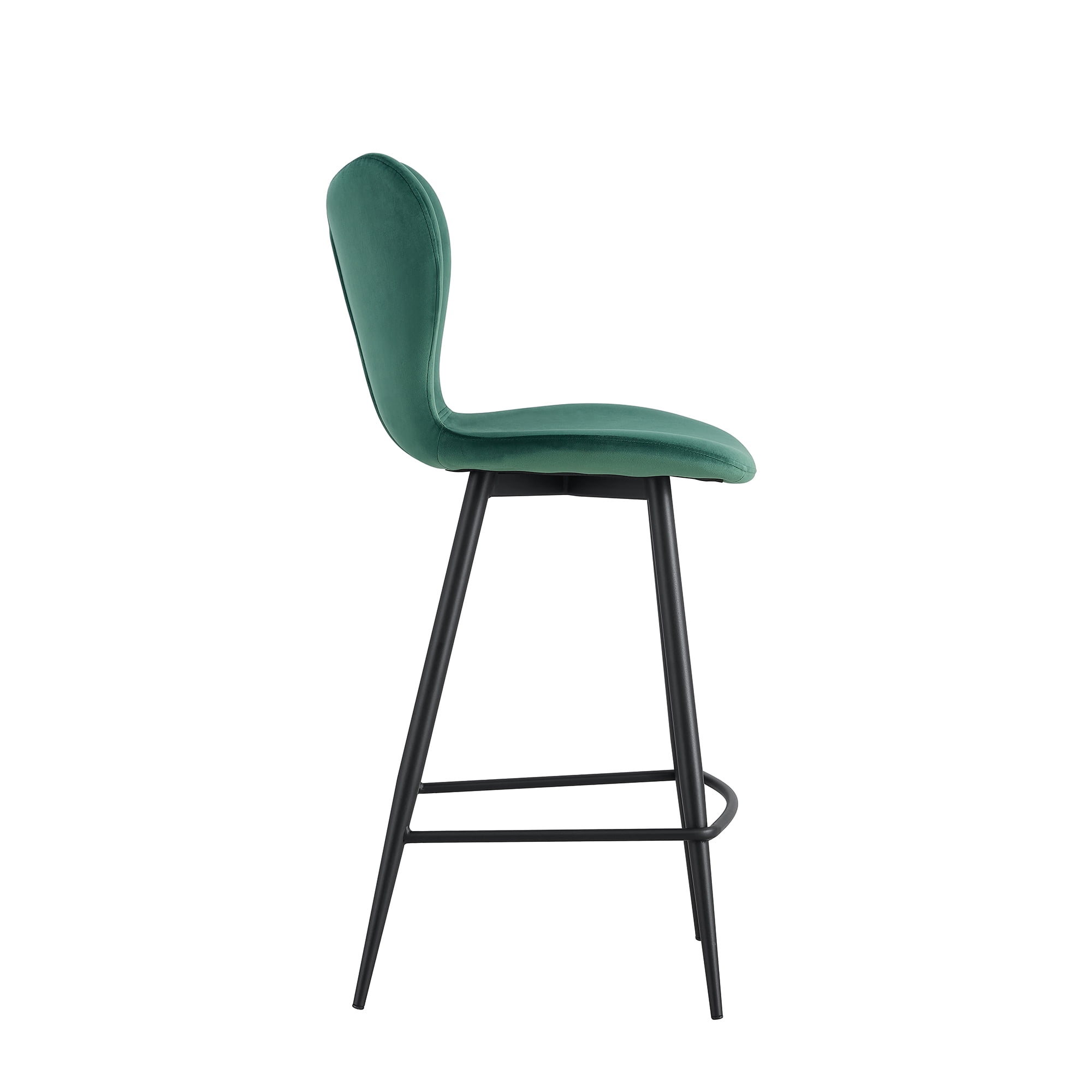 Resenkos Upholstered Velvet Bar Height Barstool Set of 2 with Back and Metal Legs, Modern Counter Height Dining Chair Dark Green Resenkos Upholstered Velvet Bar Height Barstool Set of 2 with Back and Metal Legs, Modern Counter Height Dining Chair Dark Green