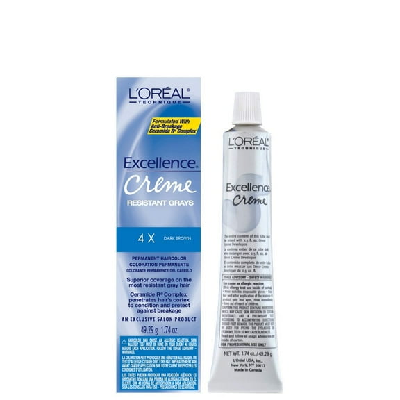 Loreal Excellence Creme Resistant 4X Dark Brown, 1.74 Oz